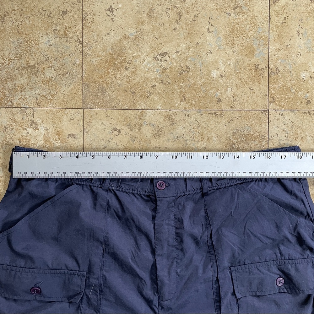 Vintage Sportif navy baggy lightweight nylon zip off convertible hiking pants - Picture 5 of 8